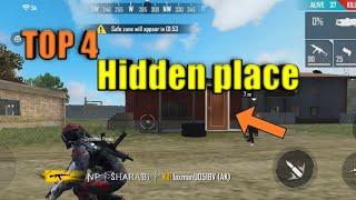 Top 4 hidden place's | hidden places in free fire | free fire | hidden places in free fire bermuda