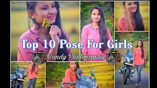 Live photoshoot || Top 10 pose For Girls || Sandy Photography