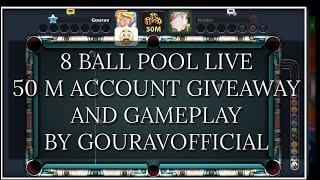 8 BALL POOL LIVE 50M ACCOUNT COINS GIVEAWAY AND GAMEPLAY BY GOURAV OFFICIAL