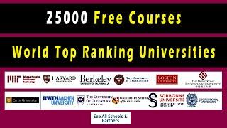 Free Online Course With Certificates | 25000 Free Courses World Top Ranking Universities