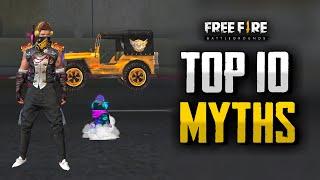 Top 10 Mythbusters in FREE FIRE BATTLEGROUNDS Mobile-Funny Facts