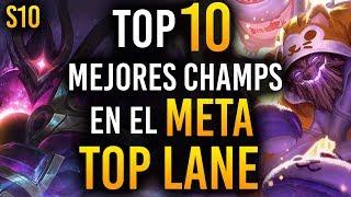 TOP 10 MEJORES TOP LANERS en el META | Guía LOL S10