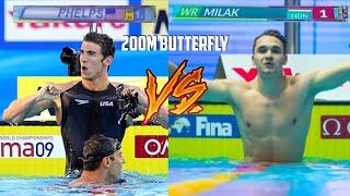 Michael Phelps 2009 vs Krisof Milak 2019: 200m Butterfly