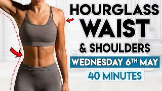 HOURGLASS FIGURE Home Workout (abs & shoulders) | 40 minutes