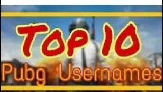 TOP 10 NAME FOR PUBG MOBILE