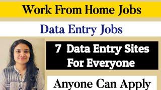 Data Entry Jobs| Work From Home Jobs| 7 Top Data Entry Sites for all| 