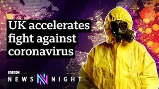 UK to ban mass gatherings to fight coronavirus - BBC Newsnight