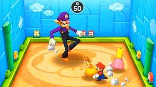 Mario Party The Top 100 MiniGames - Mario Vs Waluigi Vs Peach Vs Daisy (Master Difficulty)