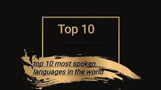 Top 10 most spoken language in the world