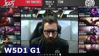 100 Thieves vs TSM | Week 5 Day 1 S10 LCS Spring 2020 | 100 vs TSM W5D1