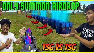 FREEFIRE || BEST SUMMON AIRDROP CHALLENGE ON PEAK WITH TSG ARMY GUILD || DONT MISS THE ENDING | #TSG