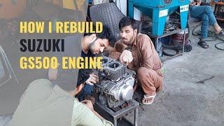 How I Rebuild GS500 Engine | Top End Rebuild | Suzuki GS500