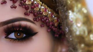 glamours pink shimmery eye make up by kashee's