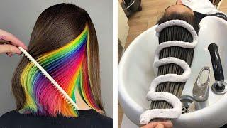 Top Hair Cutting & Hair Color Transformation - 10 Professional Hairstyles Tutorial Compilation
