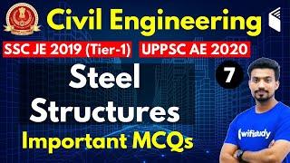 10:00 PM - SSC JE 2019 (Tier-I) | Civil Engg by Sandeep Sir | Steel Structures: Important MCQs