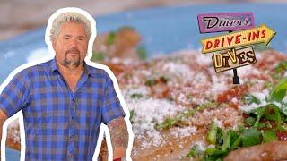 Guy Fieri Tries Braised Pork Jowls all'Amatriciana | Diners, Drive-Ins and Dives | Food Network