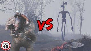 Fallout 4 Siren Head Vs Power Armor! Gameplay