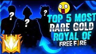 TOP 3 EXPENSIVE GOLD ROYAL IN FREE FIRE// SR GAMING