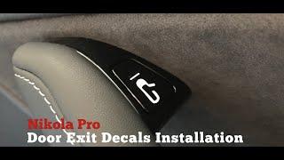 Nikola Pro Tesla Model 3 Door Exit Decal Installation