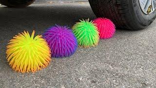 Experiment Car vs  Doodles Balls, Toy Guns | Crushing Crunchy & Soft Things by Car | Experiment Car