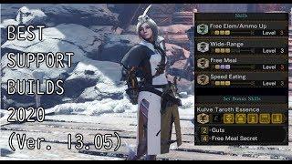 [MHWIB] TOP 10 Best Support Builds of Ver.13.05