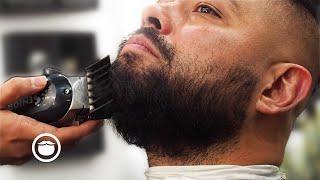 Newly Engaged Guy Gets the Crispiest Haircut & Beard Trim | Francisco Alba