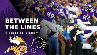 Between The Lines: Minnesota Vikings 20, Detroit Lions 7