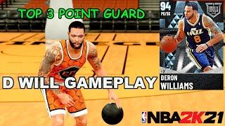 DIAMOND DERON WILLIAMS GAMEPLAY!! HE IS NO DOUBT A TOP 3 POINT GUARD IN NBA2K21 MY TEAM!! IDOL PACKS