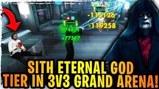 Sith Eternal Emperor the King of 3v3 Grand Arena? Amazing Sith Eternal vs Jedi Master Luke Showdown!