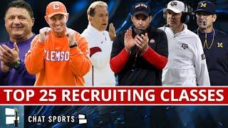 College Football National Signing Day: Top 25 Recruiting Classes For 2021