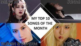 MY TOP 10 SONGS OF THE MONTH AUGUST
