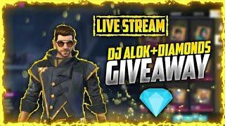 FREE FIRE LIVE ||10 DJ ALOK GIVEAWAYS ||DIAMONDS GIVEAWAYS ||CUSTOM ROOMS UNLIMITED|| NEASH GAMER