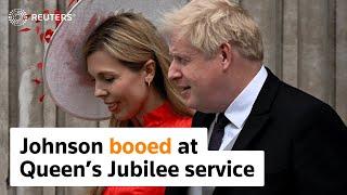 Boris Johnson booed at Queen Elizabeth’s Jubilee service