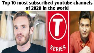 top 10 most subscribed youtube channels of 2020 in the world #madanmedia