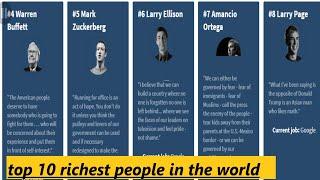 Top 10 Richest People In The World 2020