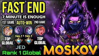 FAST END! 7 MIN is Enough! AutoWin SUPREME + GLOBAL Double Gameplay - Top 1 Global Moskov ᴊᴇᴅ - MLBB