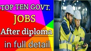 TOP 10 GOVERNMENT JOBS AFTER DIPLOMA || JUNIOR ENGINEER ||