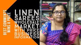 Linen Sarees Wholesale Market With Price | Business Information