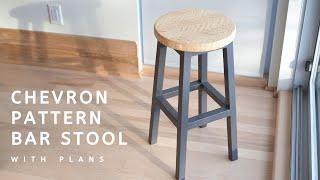 Chevron Pattern Bar Stool | with Plans