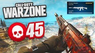 45 KILL GAME! - BEST CLASSES & GUNS in WARZONE (CoD Battle Royale)