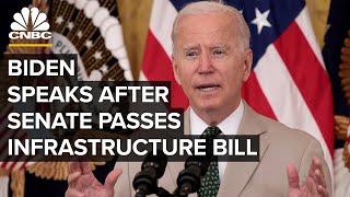 Biden speaks after Senate passes $1 trillion bipartisan infrastructure bill — 8/10/21