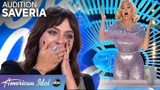 WHAT?! Saveria's Audition Has Katy Perry Jumping Out of Her Seat - American Idol 2020