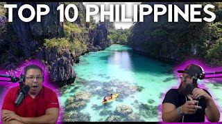 Americans React to TOP 10 PHILIPPINES (Your DREAM Destination)