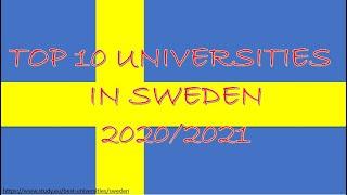 Top 10 Universities in Sweden 2020/2021
