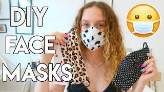 DIY FACE MASK - 2 STYLES // How To Make Easy Fabric FACE MASKS in 10 MINUTES!