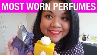 TOP 10 MOST WORN PERFUMES OF 2019 | Perfume Collection (Scentmas Day 15)