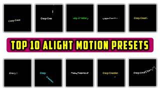 Top 10 Alight Motion Presets | Alight Motion Presets Download Link