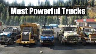 Snowrunner Top 10 most powerful Engines | Most powerful trucks