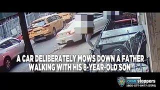 Caught On Camera: Father Mowed Down, Slashed While Walking With Young Son In Harlem