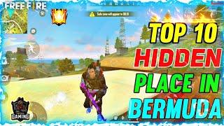 TOP 10 HIDDEN PLACE IN FREE FIRE IN BERMUDA 2021 | RANK PUSHING TIPS AND TRICK 2021